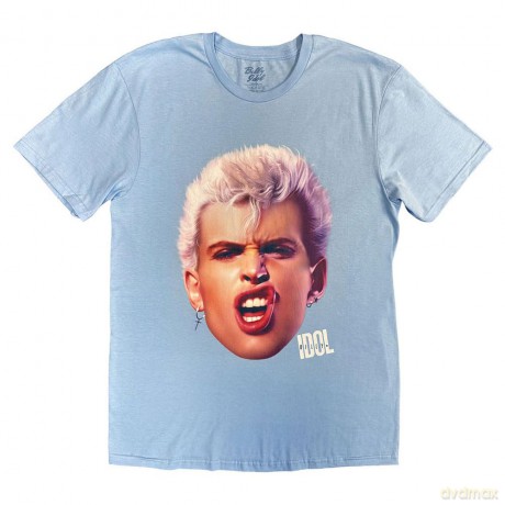 Billy Idol: Unisex T-Shirt: Lip Curl (Blue)