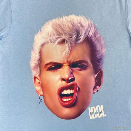 Billy Idol: Unisex T-Shirt: Lip Curl (Blue)