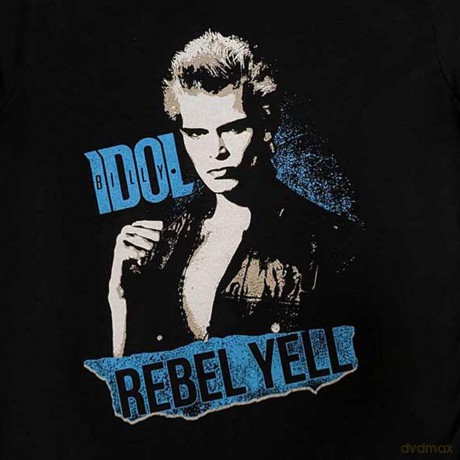 Billy Idol: Unisex T-Shirt: Rebel Yell Blue (Black) (Medium)