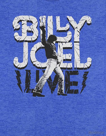 Billy Joel: Unisex T-Shirt: Glass Houses Live (Blue) (X-Large)
