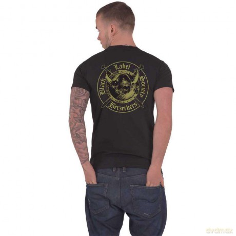 Black Label Society: Unisex T-Shirt: Berzerkers (Black) (Back Print) (Medium)
