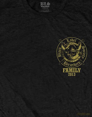 Black Label Society: Unisex T-Shirt: Berzerkers (Black) (Back Print) (Medium)