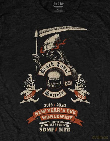 Black Label Society: Unisex T-Shirt: New Years Eve (Black) (Back Print) (Large)