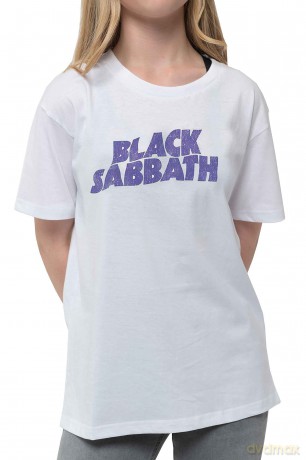 Black Sabbath: Kid's Tee: Wavy Logo (Boy's Fit/Retail Pack) (7 - 8 Years)