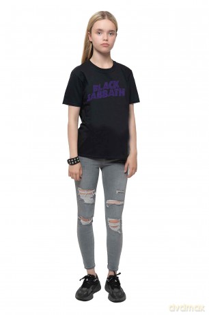 Black Sabbath: Kid's Tee: Wavy Logo (Boy's Fit/Retail Pack) (9 - 10 Years)