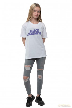 Black Sabbath: Kid's Tee: Wavy Logo (Boy's Fit/Retail Pack) (9 - 10 Years)
