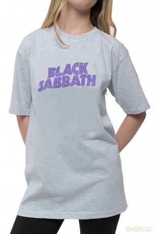Black Sabbath: Kids T-Shirt: Wavy Logo (Heather Grey) (5-6 Years)
