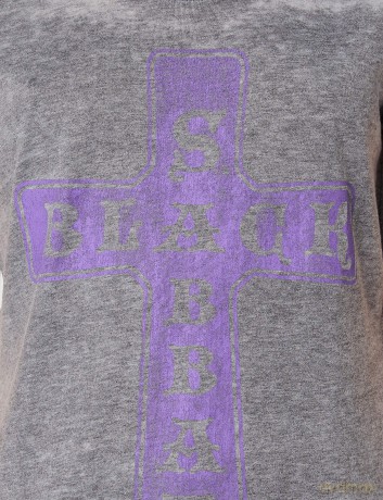 Black Sabbath: Ladies Fashion Tee: Vintage Cross (Burn Out) (X-Small)