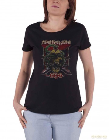 Black Sabbath: Ladies Tee: Bloody Sabbath 666 (Large)