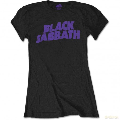 Black Sabbath: Ladies Tee: Wavy Logo Vintage (Retail Pack) (Large)