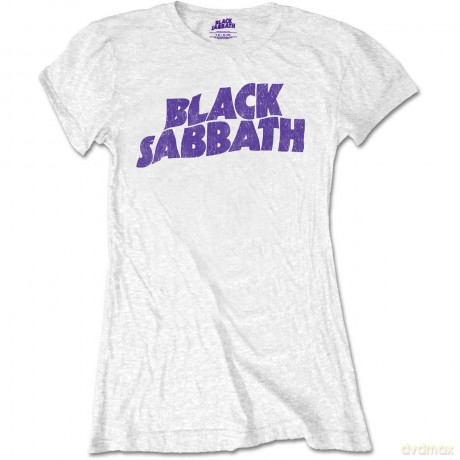 Black Sabbath: Ladies Tee: Wavy Logo Vintage (Retail Pack) (Large)
