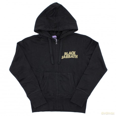 Black Sabbath: Ladies Zipped Hoodie: Tour 1978 (Black) (Back Print) (Large)