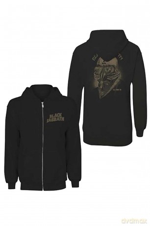 Black Sabbath: Ladies Zipped Hoodie: Tour 1978 (Black) (Back Print) (X-Large)