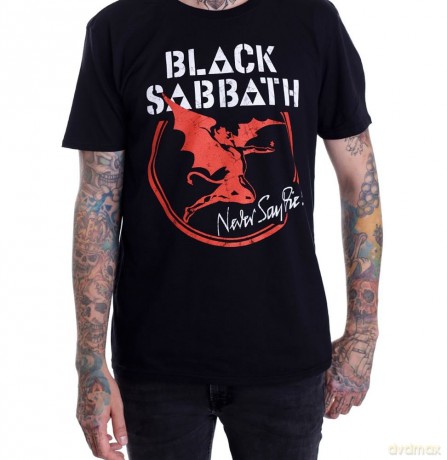 Black Sabbath: Men's Tee: Archangel Never Say Die (Large)