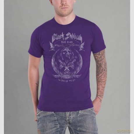 Black Sabbath: Men's Tee: The End Mushroom Cloud (Distressed) (Small)