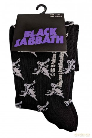 Black Sabbath: Unisex Ankle Socks: Demon Pattern (Black) (UK Size 7 - 11)