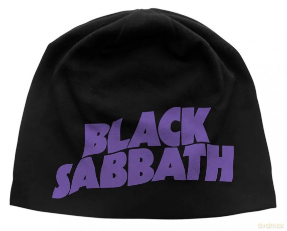 Black Sabbath: Unisex Beanie Hat: Purple Logo JD Print (Black)