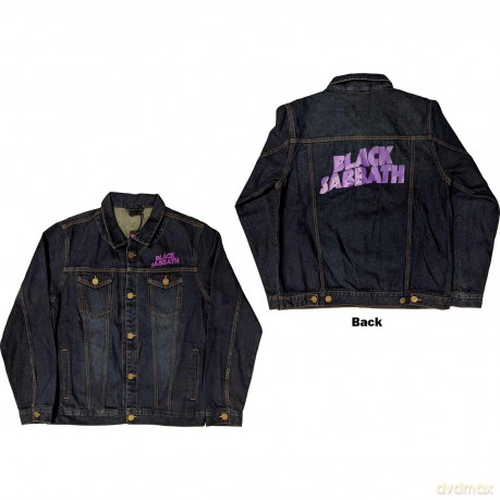 Black Sabbath: Unisex Denim Jacket: Wavy Logo (Back Print) (XX-Large)