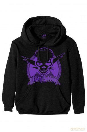 Black Sabbath: Unisex Pullover Hoodie: Aviation Skull (Black) (Small)