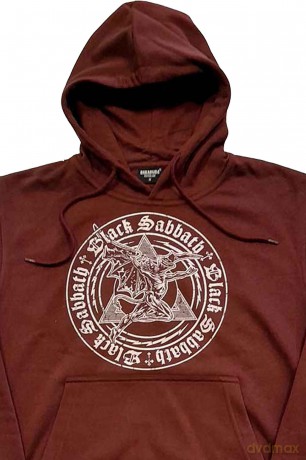 Black Sabbath: Unisex Pullover Hoodie: Henry Pyramid Emblem (Brown) (Medium)