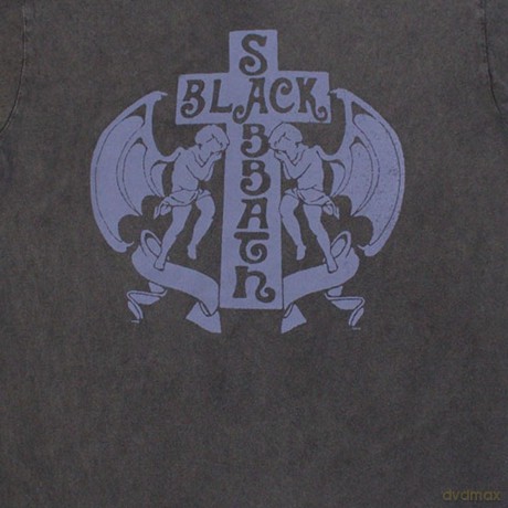 Black Sabbath: Unisex Stone Wash T-Shirt: Angels (Charcoal Grey) (Large)