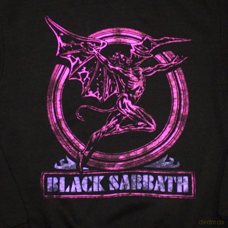 Black Sabbath: Unisex Sweatshirt: Neon Pink Henry (Black) (Oversized) (Small)