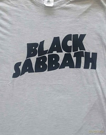 Black Sabbath: Unisex T-Shirt: Black Wavy Logo (Grey) (X-Large)