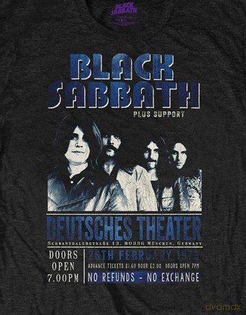 Black Sabbath: Unisex T-Shirt: Deutsches '73 (Black) (Medium)