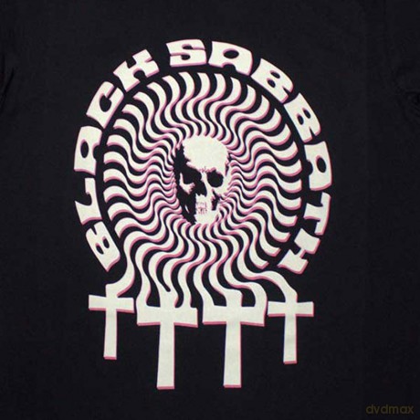 Black Sabbath: Unisex T-Shirt: Hypnotic Skull (Black) (Large)