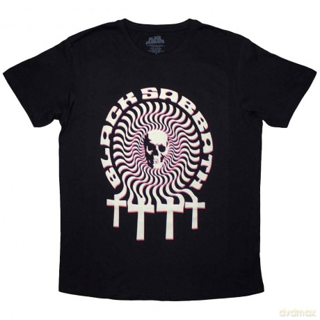 Black Sabbath: Unisex T-Shirt: Hypnotic Skull (Black) (Small)