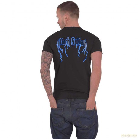 Black Sabbath: Unisex T-Shirt: Lightning Henry (Black) (Back Print) (X-Large)