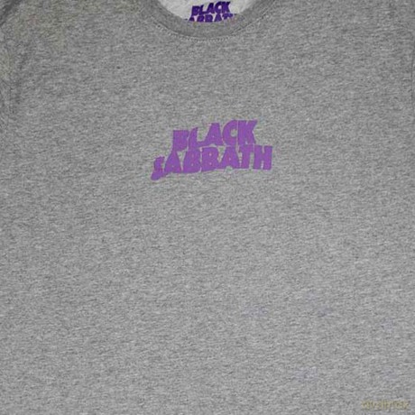 Black Sabbath: Unisex T-Shirt: Mini Wavy Logo (Grey) (Medium)
