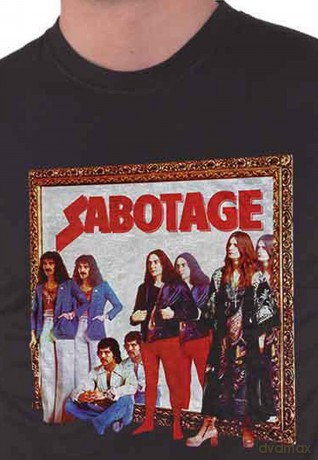 Black Sabbath: Unisex T-Shirt: Sabotage (Black) (Back Print) (Medium)