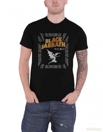 Black Sabbath: Unisex T-Shirt: The End Demon (Black) (Back Print) (Small)