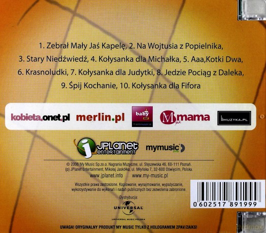 Śpij Kochanie. Najdelikatniejsze kołysanki w formie pozytywki [CD]