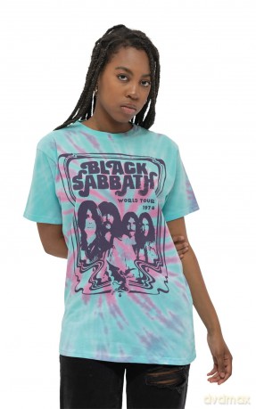 Black Sabbath: Unisex T-Shirt: World Tour '78 (Green) (Wash Collection) (Small)