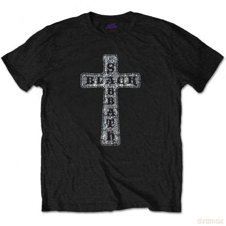 Black Sabbath: Unisex Tee: Cross (Diamante) (X-Large)