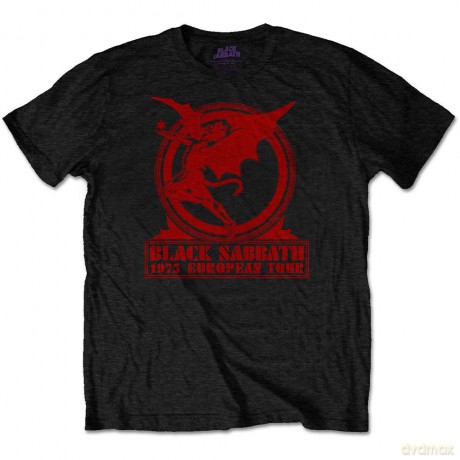 Black Sabbath: Unisex Tee: Europe '75 (Medium)