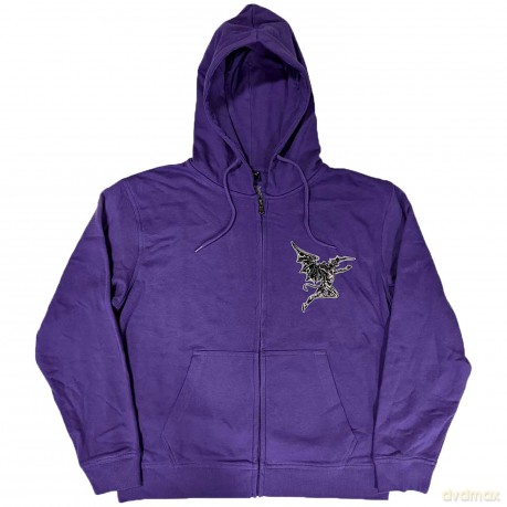 Black Sabbath: Unisex Zipped Hoodie: Henry Pocket Logo (Purple) (Back Print) (Medium)