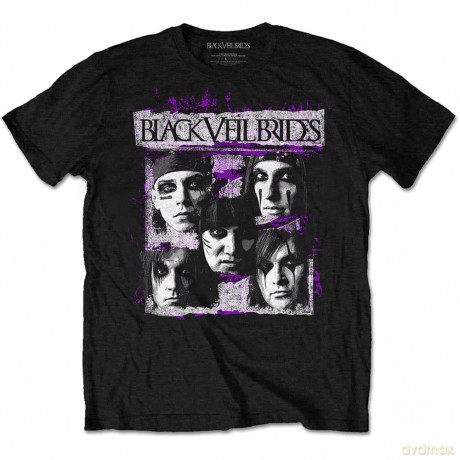Black Veil Brides: Men's Tee: Grunge Faces (Large)