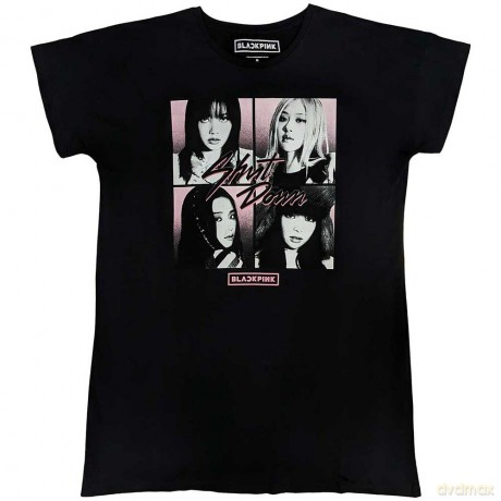 Blackpink: BlackPink Ladies Nightdress: Shut Down Photo Grid (Black) (Medium)