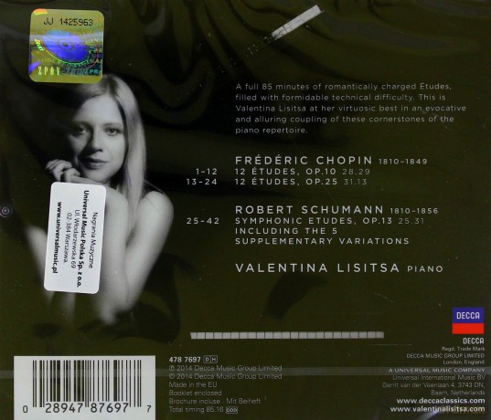 Valentina Lisitsa: Etudes (Chopin, Schumann) [CD]