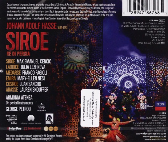 Max Emanuel Cencic: Hasse Siroe [2CD]