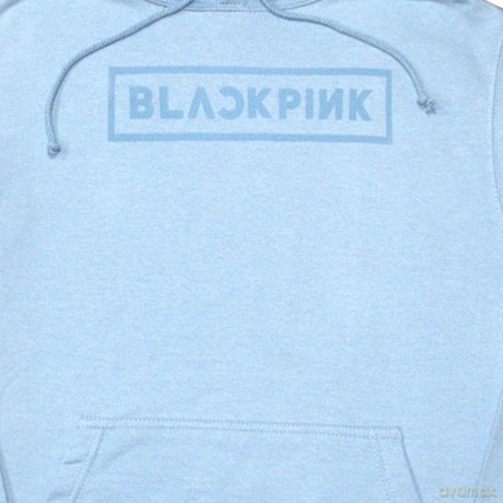 Blackpink: BlackPink Unisex Pullover Hoodie: Logo (Light Blue) (Medium)