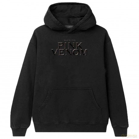 Blackpink: BlackPink Unisex Pullover Hoodie: Pink Venom Oil Stroke (Black) (Back Print) (X-Large)
