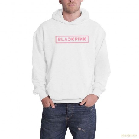 Blackpink: BlackPink Unisex Pullover Hoodie: Shut Down Photo Grid (White) (Back Print) (Large)