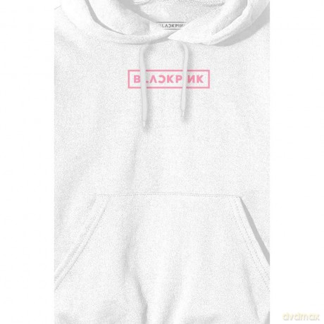 Blackpink: BlackPink Unisex Pullover Hoodie: Shut Down Photo Grid (White) (Back Print) (X-Large)