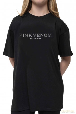 Blackpink: BlackPink Unisex T-Shirt: Pink Venom (Black) (Back Print) (Large)