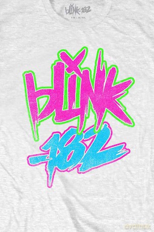 Blink-182: Kids T-Shirt: Neon Logo (White) (9-10 Years)