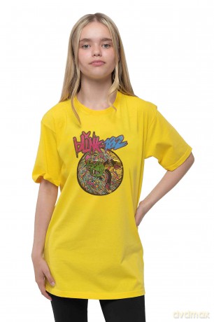 Blink-182: Kids T-Shirt: Overboard Event (Yellow) (9-10 Years)